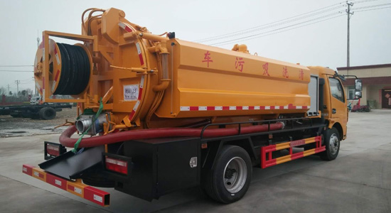 東風(fēng)多利卡清洗吸污車☆邊掛